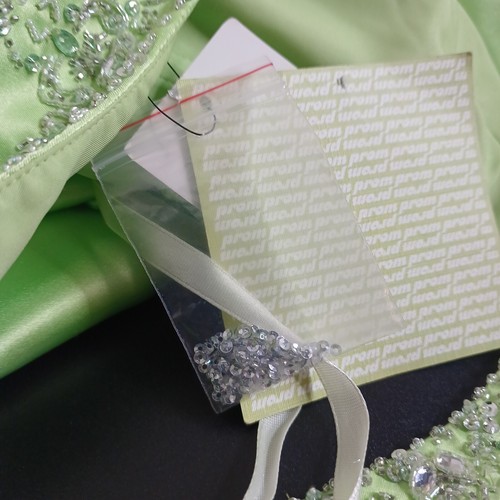 Women's Lime Green Halter Embroidered Satin Maxi Dress Formal Prom Wedding - Picture 20 of 21