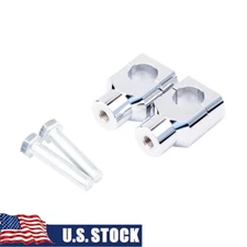 1" Motorcycle Handlebar Riser Clamp Mount For Harley Dyna Touring Softail Silver