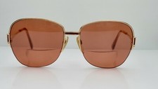 Vintage Universal Gold Metal Oval Sunglasses FRAMES ONLY Italy
