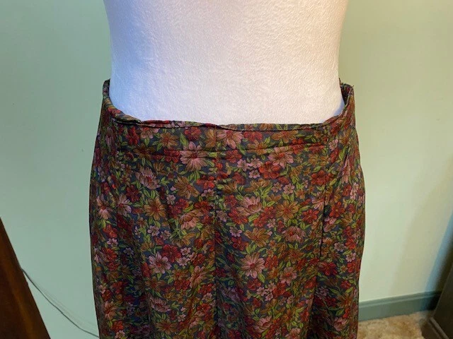 Vtg 90s Putumayo Womens Multicolor Rayon Elastic Waist Pull On Maxi Skirt Size M - Image 3 of 4