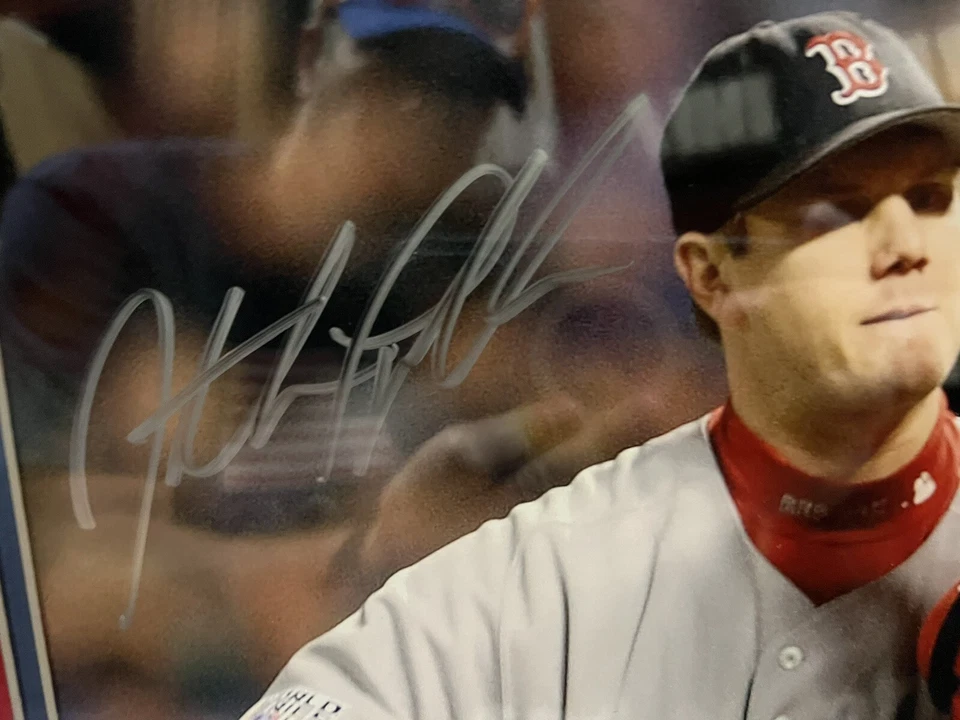 Jason Varitek y Jonathan Papelbon autografiado personalizado enmarcado 16x20 Foto 2 de 4