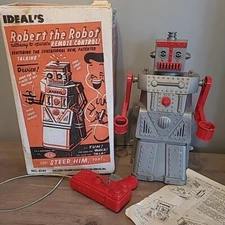 Vintage 1950’s ROBERT THE ROBOT W/Box  & Instructions Ideal Toys