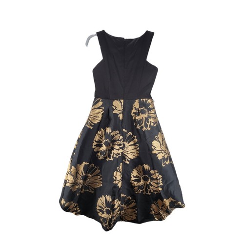 New Donna Ricco Women's Sheath Floral Print High Low Dress Black Size 4 Black - Picture 2 of 12