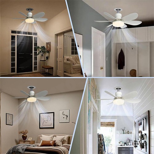 Large Ceiling Fan E27 Socket Fan 40W with Dimmable LED Light Remote Controller - Picture 2 of 15