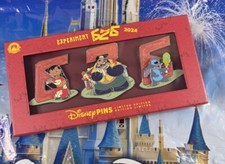 Juego de 3 prendedores 2024 Disney Parks Experiment 626 Jumbo Box Lilo Stitch Jumba LE 1700