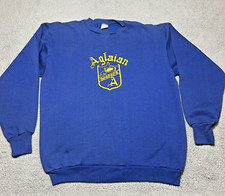 Vintage Russell Athletic 1970s Sweatshirt "Aglaian" Bright Blue Gold USA XL