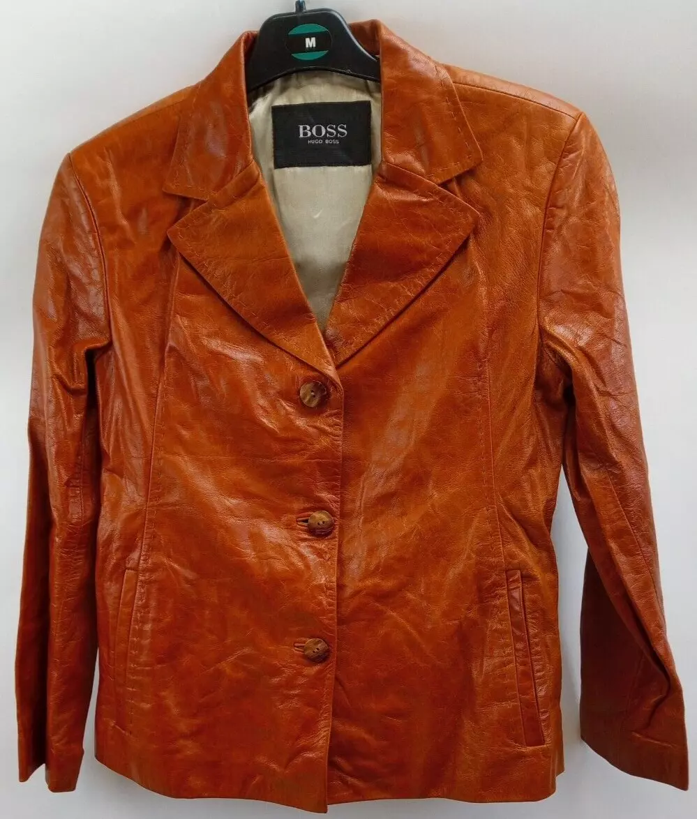 Womens boss leather jacket sale