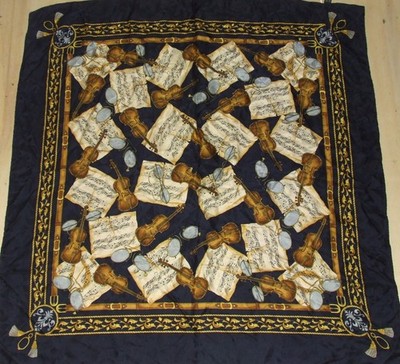 Vintage Foulard 100% Reine Seide Silk Soie Vintage Für Damen (752) 88cm x 88cm