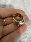 Authentic Vintage Avon Ring Silver Sterling 925 Two Tone Crossover
