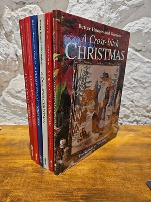 Better Homes And Gardens A Cross-Stitch Christmas Hardcover Books Lot Of 6 1998-