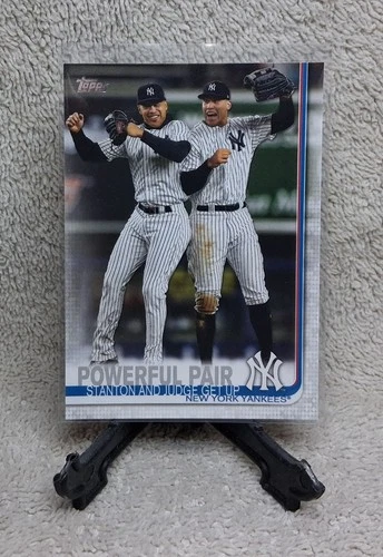 AARON JUDGE & STANTON 2019 Topps POWERFUL PAIR Combos Baseball Card #444 YANKEES
