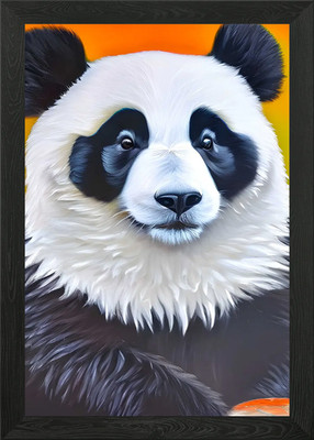 Nahaufnahme Gemälde Panda gerahmt Wandbild Poster Leinwanddruck Bild