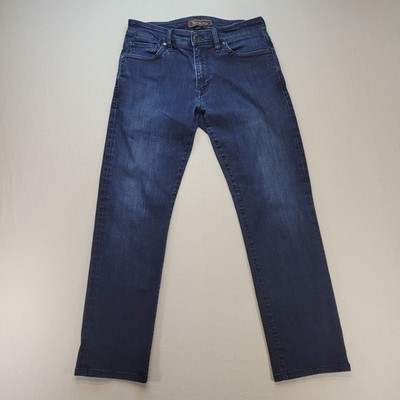34 Heritage Courage Jeans Mens 33x32 Dark Wash Mid Rise Straight Leg Stretch