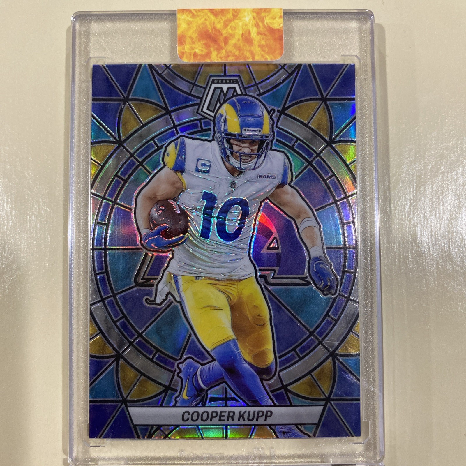 2023 Panini Mosaic Cooper Kupp STAINED GLASS CASE HIT SSP #SG-17 RAMS