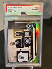Topps Now Ichiro Gold Foil Baseball Card 2025 PSA10 Rare Authentic