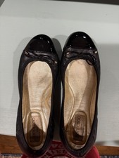 Used jimmy choo ballet flats patent cap toe s...