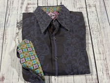Men  s Robert Graham Shirt Sz L Button Down Good Condition