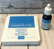 Stampin' Up AZURE AFTERNOON Classic Ink Pad Reinker Cardmaking Scrapbooking