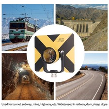 ⁺Single Tilt Prism 64 Red Membrane Land Surveying Total Station Surveying Tool