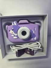 Mini Kids Dual Lens Digital HD Camera 2.0" Camcorder Purple With Charging Cord