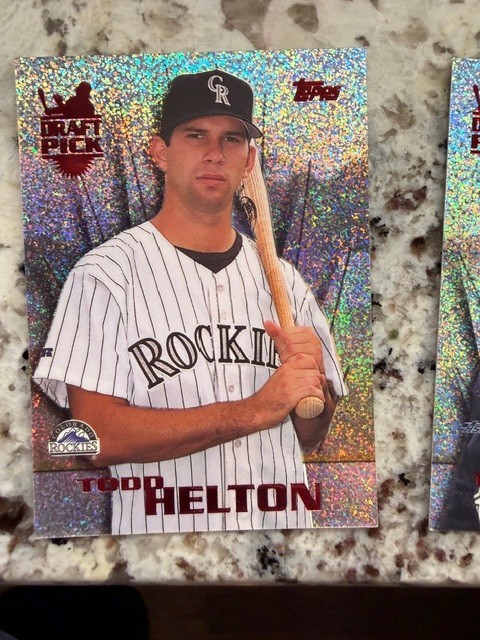 1996 TOPPS MLB BASEBALL DRAFT PICK SPARKLE CARD ROCKIES TODD HELTON #13