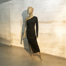 Zara Dark Olive One Sleeved Dress Size Small