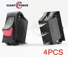 4pcs Canal HB Series Pink Lamp Rocker Switch Power 3 Pins 2 Positions 20A 16A