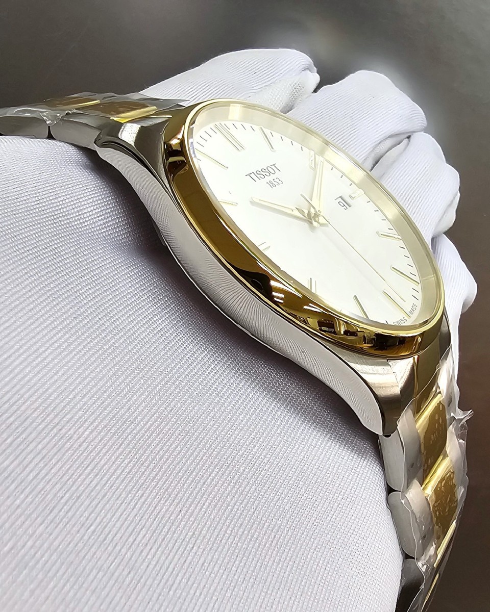 TISSOT PR 100 Quartz 40MM White Dial Two-Tone Men's Watch T150