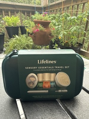 NEW Lifelines Sensory Essentials Travel Set Portable Aromatherapy Diffusers Oils