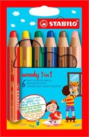 Buntstift - Stabilo Woody 3 In 1 - 6Er