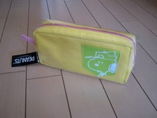 1. Snoopy Pencil Case Cosmetic Pouch Corduroy