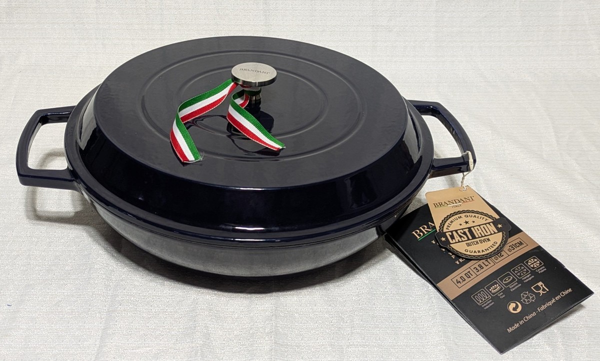 蘭丸 Brandani Italy Traditional Disa Cast Iron Braiser 4 qt Dutch Oven