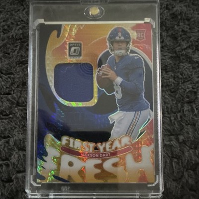 Panini 2025 Donruss Optic First Year Fresh Jaxson Dart FYFBH-JDA Rookie Prizm