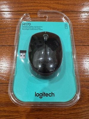  NEW  Logitech - M170 Wireless Compact Optical Ambidextrous Mouse  - Black