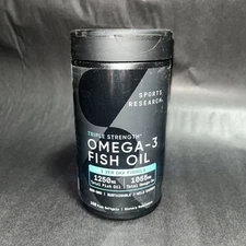 Sports Research FG155A 3 Wild Alaskan Fish Oil 1250mg per Capsule 150 Caplets