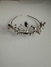 Vintage Handcrafted Wire-Wrapped Pearl Circlet / Hair Vine Headpiece