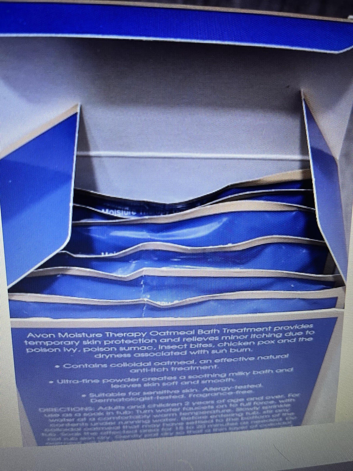 Avon Moisture Therapy Oatmeal Bath Treatment 6 Single Use Packets Dry Skin NEW!!