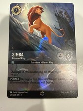 Lorcana Enchanted Simba - Returned King 215/204 Set 1 comes with case 