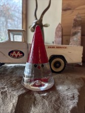 Kosta Boda Glass Santa Noel Gnome Anna Eherner Paperweight Signed.