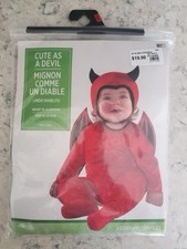 Halloween Cute As A Devil infant Costume 0-6 Months