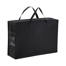 Folding Mattress Storage Bag Trifold Memory Foam Fits 4 Twin/Twin XL Black
