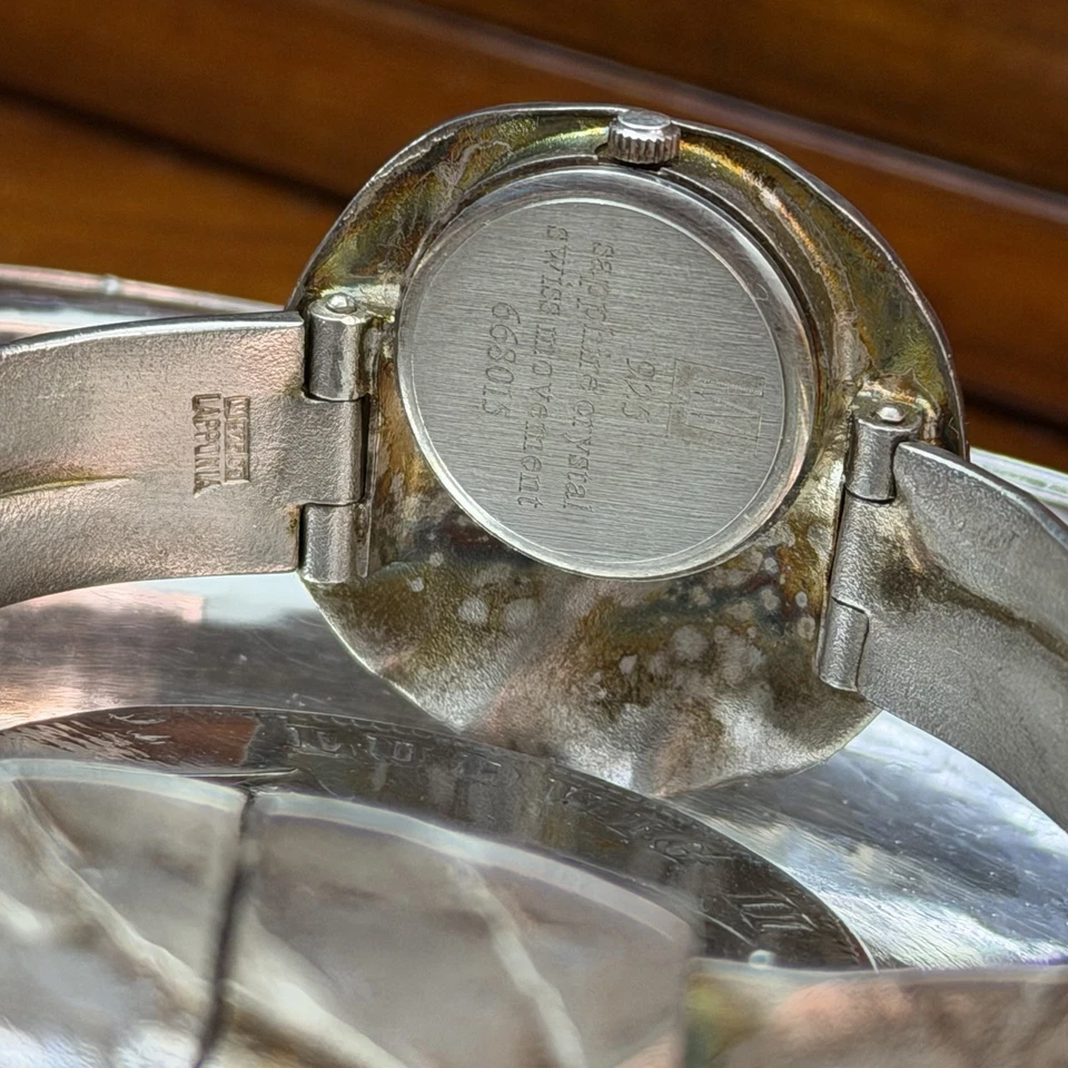 Lapponia Finland Designer Watch Björn Weckström Style Silver Tone Quartz - Bild 4 von 4