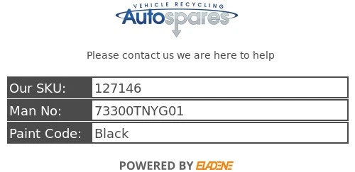 Honda CR-V MK5 (RT68) 2021 SUV Right Front Door Drop Glass 73300TNYG01 - Image 4 of 4