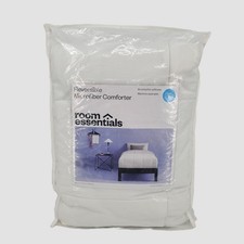 Room Essentials Reversible Microfiber Comforter Twin Twin XL White Gray New