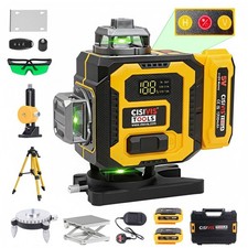 4x360° LASER LEVEL 16-LINE 4D SET 2 BATTERY & CHARGER WITH TRIPOD