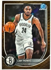 2025-26 Bowman CAM THOMAS Chrome Reptilian Refractor #BCV-59 Nets