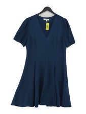 Reiss A-Line Midi Dress UK14 in Blue