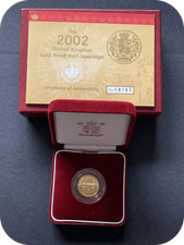 2002 Proof Half  Gold Sovereign