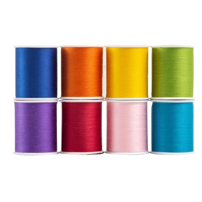 8 Pack Sew Complete Polyester Quilting Thread 300 Yard Spools Summer