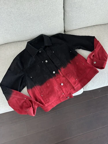 LOUIS VUITTON（LV） Giacca Louis Vuitton Denim Ombré Rosso Nero Taglia Large
